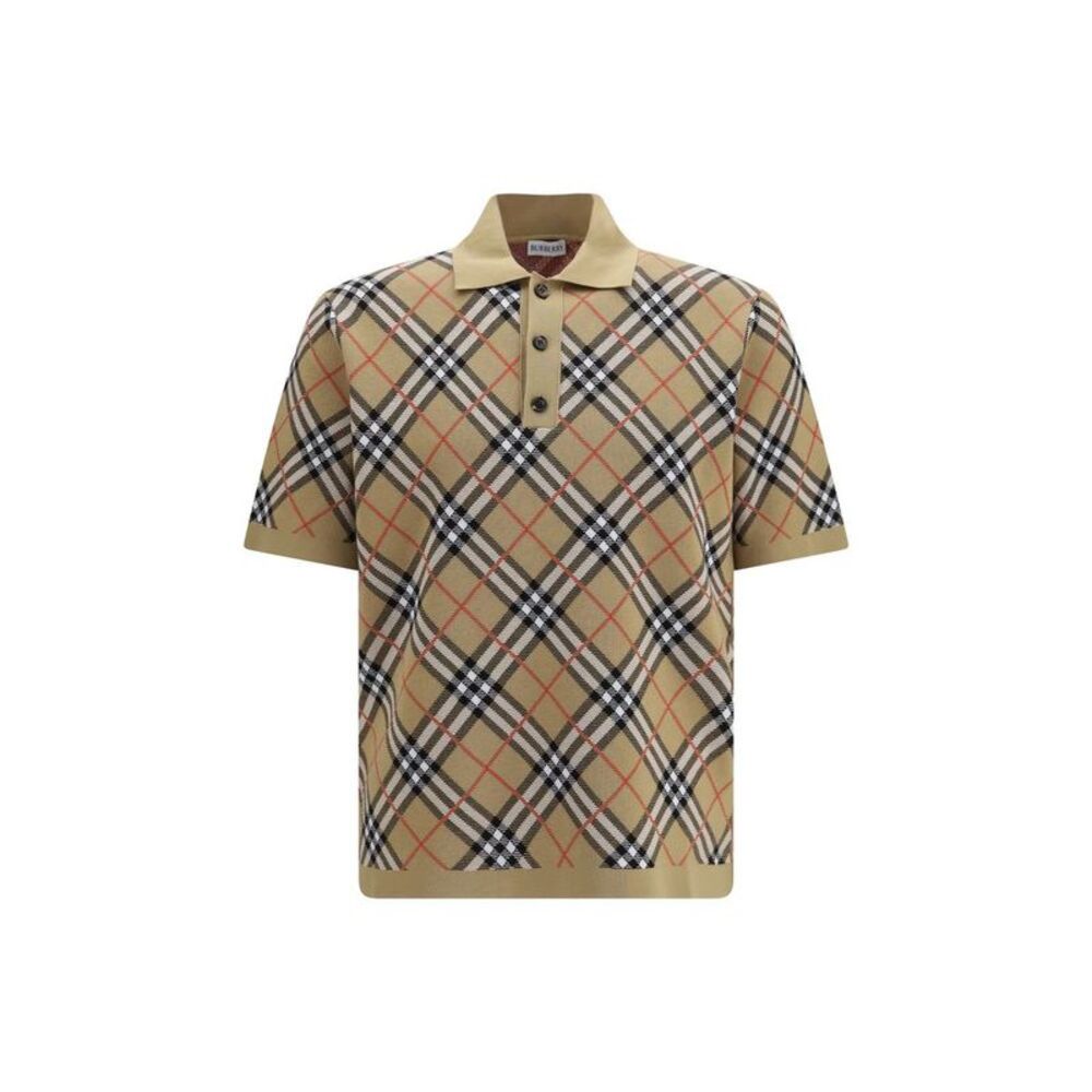Burberry Beige Cotton Polo Men's Shirt